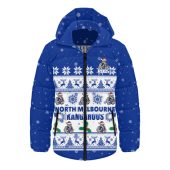 North Melbourne Hooded Padded Jacket Special Ugly Christmas Holiday Footy Fans