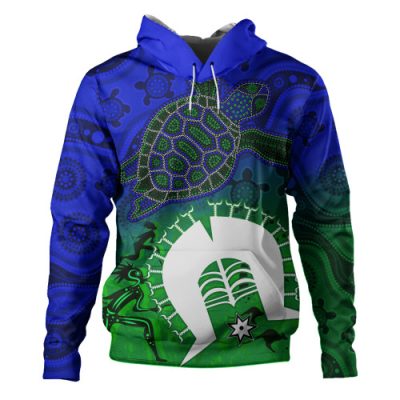 Indigenous Australian Aboriginal Hoodie Island Heart Turtle Path