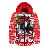 St. George Illawarra Dragons Hooded Padded Jacket Merry Christmas Game Day Knit Style Team Edition