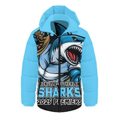 Cronulla-Sutherland Sharks Hooded Padded Jacket Unleash Power In The Ultimate Battle