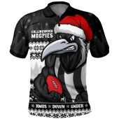 Collingwood Polo Shirt Merry Christmas Down Under Footy Power Style