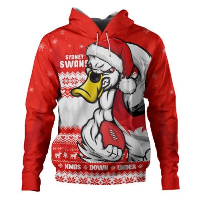 Sydney Swans Hoodie Merry Christmas Down Under Footy Power Style