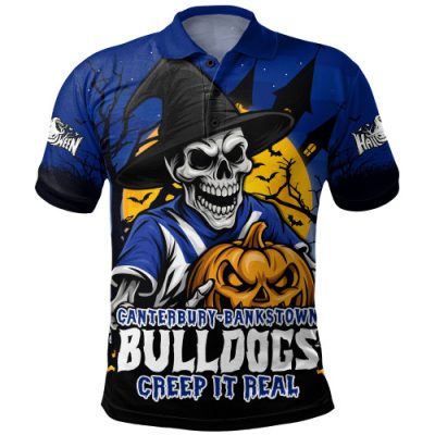 Canterbury-Bankstown Bulldogs Polo Shirt Dark Moon Rugby Halloween Battle Edition
