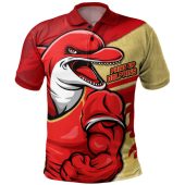 Redcliffe Dolphins Polo Shirt Defend The Pride