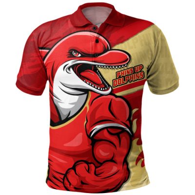 Redcliffe Dolphins Polo Shirt Defend The Pride