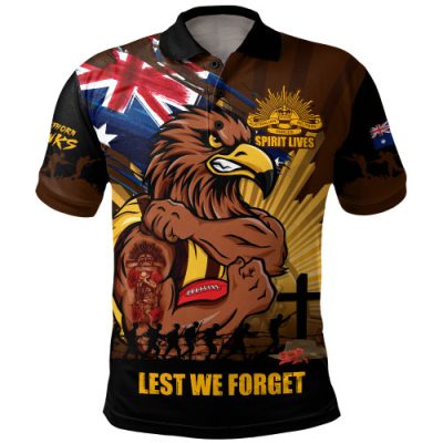 Hawthorn Polo Shirt ANZAC Day Honour And Football Legacy