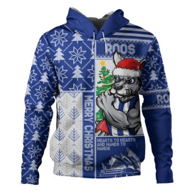 North Melbourne Hoodie Merry Christmas Knit Style Festive Spirit