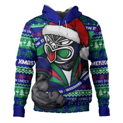 New Zealand Warriors Hoodie Ugly Knit Style For Christmas Game Fans