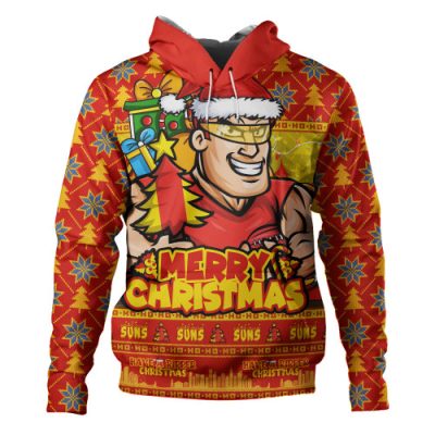 Gold Coast SUNS Hoodie Festive Holiday Merry Christmas Vibe