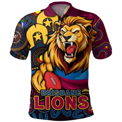 Brisbane Lions Polo Shirt NAIDOC Spirit Of Country