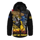 Richmond Hooded Padded Jacket ANZAC Inspired Football Fan Memorial Design