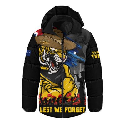 Richmond Hooded Padded Jacket ANZAC Inspired Football Fan Memorial Design