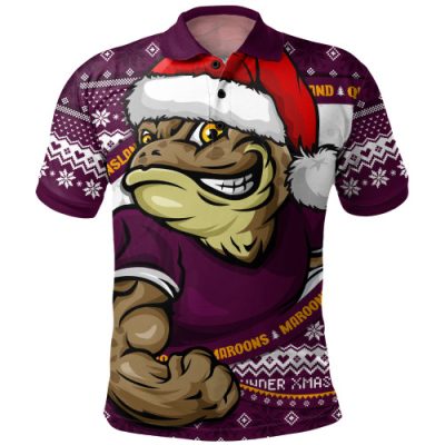 Queensland Maroons Polo Shirt Ugly Knit Style For Christmas Game Fans