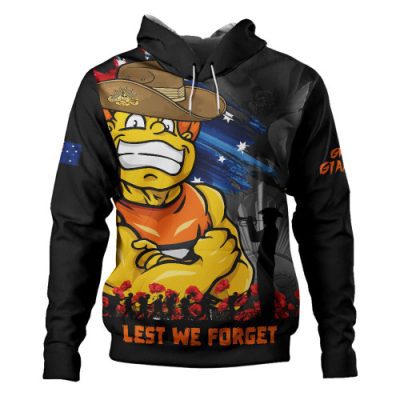 GWS GIANTS Hoodie ANZAC Inspired Football Fan Memorial Design