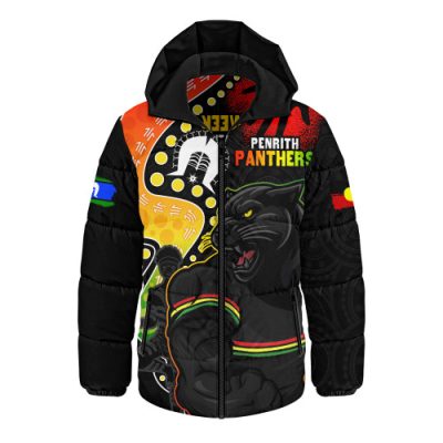 Penrith Panthers Hooded Padded Jacket NAIDOC Indigenous Warrior Spirit