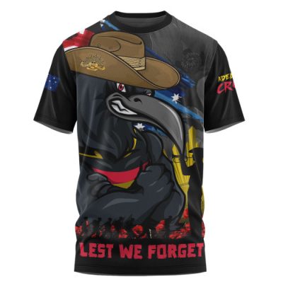 Adelaide Crows T-Shirt ANZAC Inspired Football Fan Memorial Design