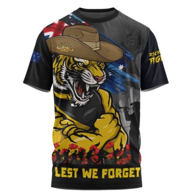 Richmond T-Shirt ANZAC Inspired Football Fan Memorial Design