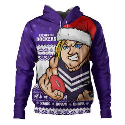 Fremantle Hoodie Merry Christmas Down Under Footy Power Style