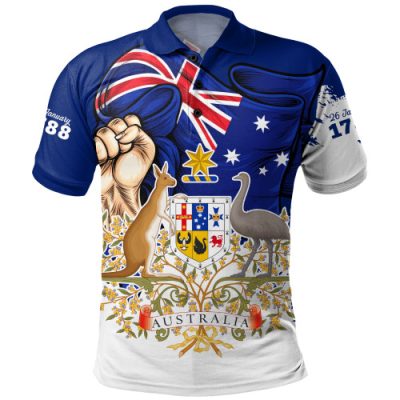 Australia Polo Shirt Australia Power Pride And Heritage Crest