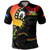 Penrith Panthers Polo Shirt NAIDOC Indigenous Warrior Spirit
