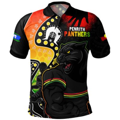 Penrith Panthers Polo Shirt NAIDOC Indigenous Warrior Spirit