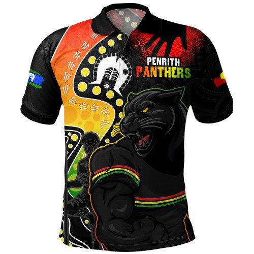 Penrith Panthers Polo Shirt NAIDOC Indigenous Warrior Spirit Penrith Panthers Polo Shirt NAIDOC Indigenous Warrior Spirit