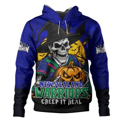 New Zealand Warriors Hoodie Dark Moon Rugby Halloween Battle Edition