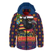 Adelaide Crows Hooded Padded Jacket Festive Holiday Merry Christmas Vibe