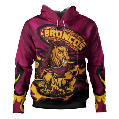 Brisbane Broncos Hoodie Premiership Series Sports Gear