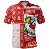Sydney Swans Polo Shirt Merry Christmas Knit Style Festive Spirit