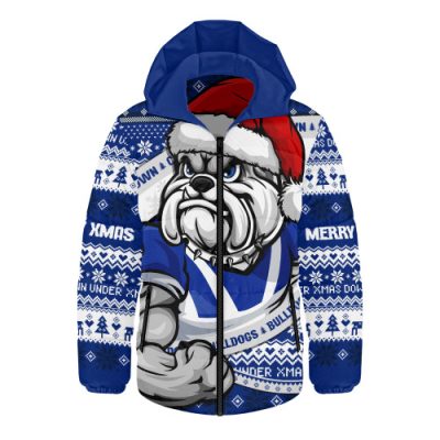 Canterbury-Bankstown Bulldogs Hooded Padded Jacket Ugly Knit Style For Christmas Game Fans