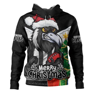 Collingwood Hoodie Santa Scoring Touchdown On Christmas Game Day
