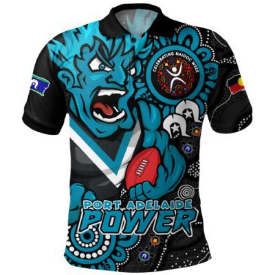 Port Adelaide Polo Shirt Power Through Generations NAIDOC Edition