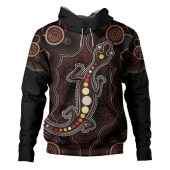 Indigenous Australian Aboriginal Hoodie Aboriginal Gecko Dreaming Path