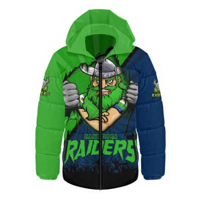 Canberra Raiders Hooded Padded Jacket Fearless Soul Series
