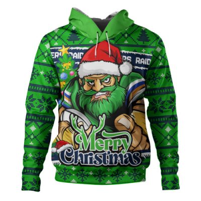 Canberra Raiders Hoodie Merry Christmas Game Day Knit Style Team Edition