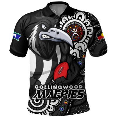 Collingwood Polo Shirt Power Through Generations NAIDOC Edition