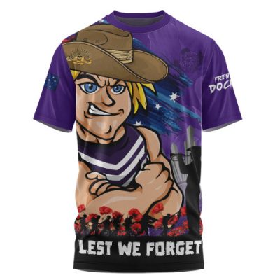 Fremantle T-Shirt ANZAC Inspired Football Fan Memorial Design
