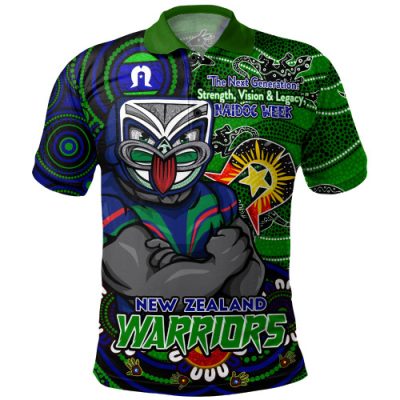 New Zealand Warriors Polo Shirt Spirit Of NAIDOC Series