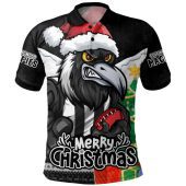 Collingwood Polo Shirt Santa Scoring Touchdown On Christmas Game Day