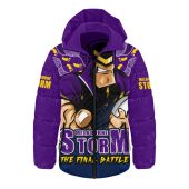 Melbourne Storm Hooded Padded Jacket Final Clash Battle Edition