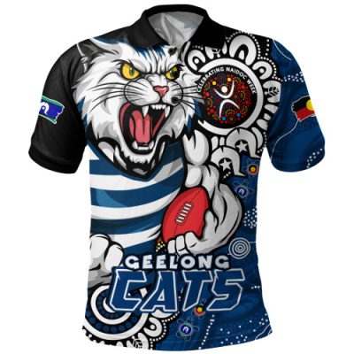 Geelong Cats Polo Shirt Power Through Generations NAIDOC Edition