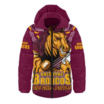 Brisbane Broncos Hooded Padded Jacket Final Clash Battle Edition
