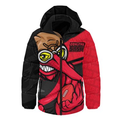 Essendon Hooded Padded Jacket Defend The Pride