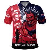 Melbourne Polo Shirt Anzac Day Lest We Forget Memorial