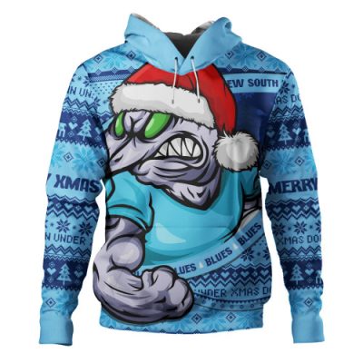 New South Wales Blues Hoodie Ugly Knit Style For Christmas Game Fans