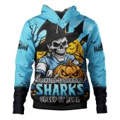 Cronulla-Sutherland Sharks Hoodie Dark Moon Rugby Halloween Battle Edition