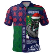 New Zealand Warriors Polo Shirt Christmas Magic Knit Style Winter Glow