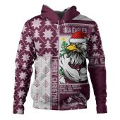Manly Warringah Sea Eagles Hoodie Christmas Magic Knit Style Winter Glow