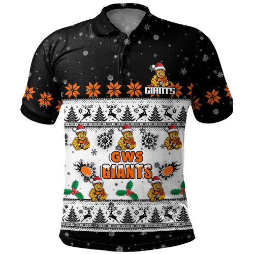 GWS GIANTS Polo Shirt Special Ugly Christmas Holiday Footy Fans GWS GIANTS Polo Shirt Special Ugly Christmas Holiday Footy Fans